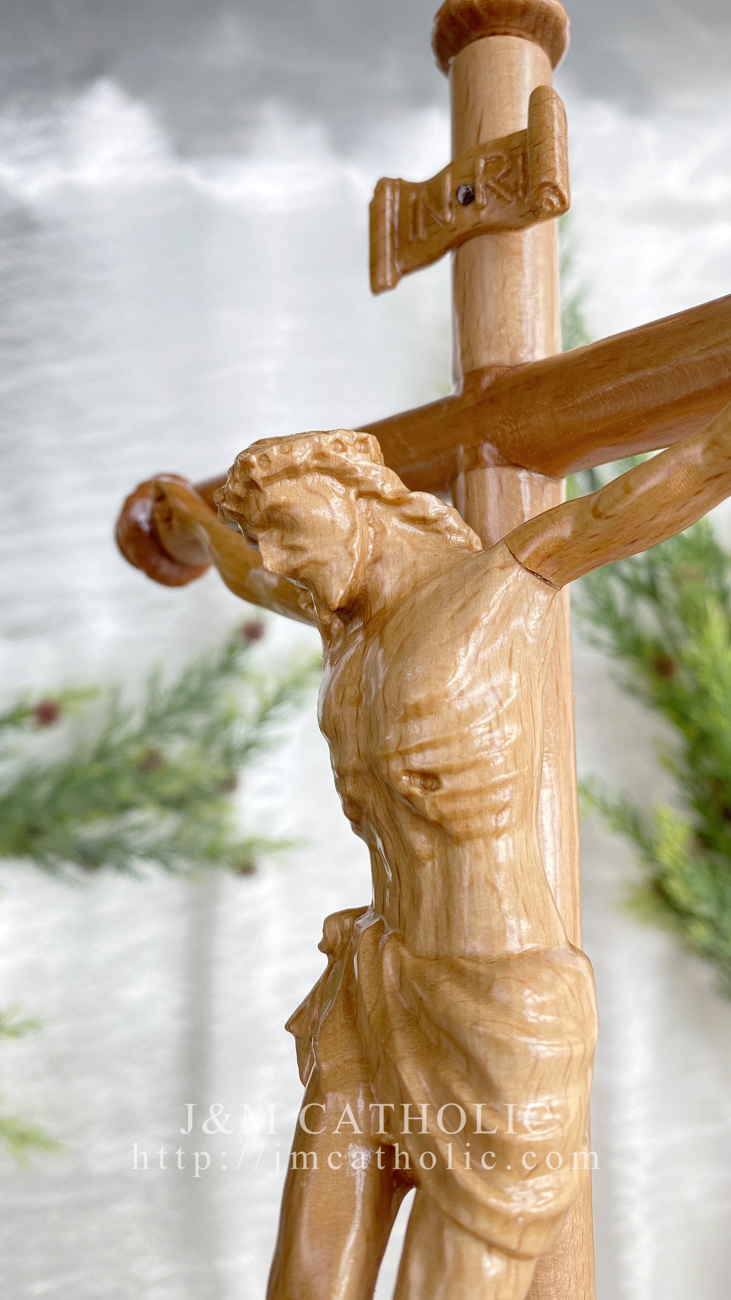Beech Wood Crucifix – A Symbol of Faith from J&M Catholic