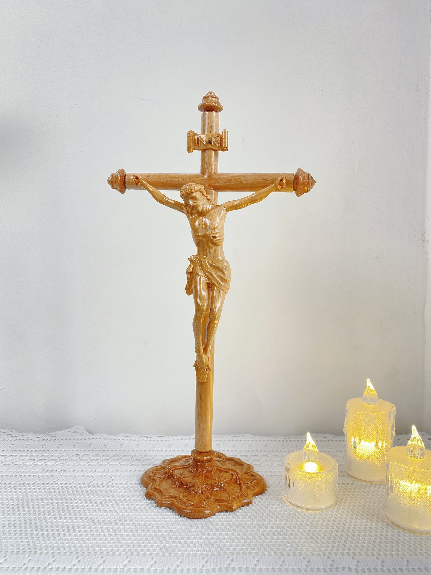Beech Wood Crucifix – A Symbol of Faith from J&M Catholic