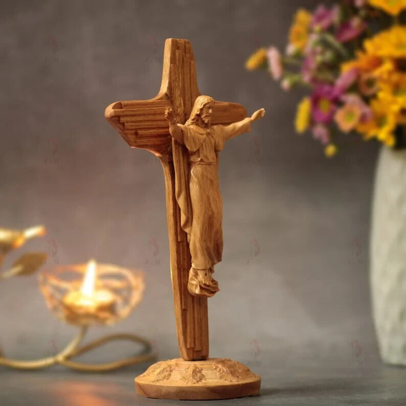 Resurrection of Jesus Christ Wooden Wall Hangings, Prayer Altar Catholic , Religious Home Decor, Home Altar, Catholic Home Altar for family, Religious Catholic Statue, Housewarming Gift