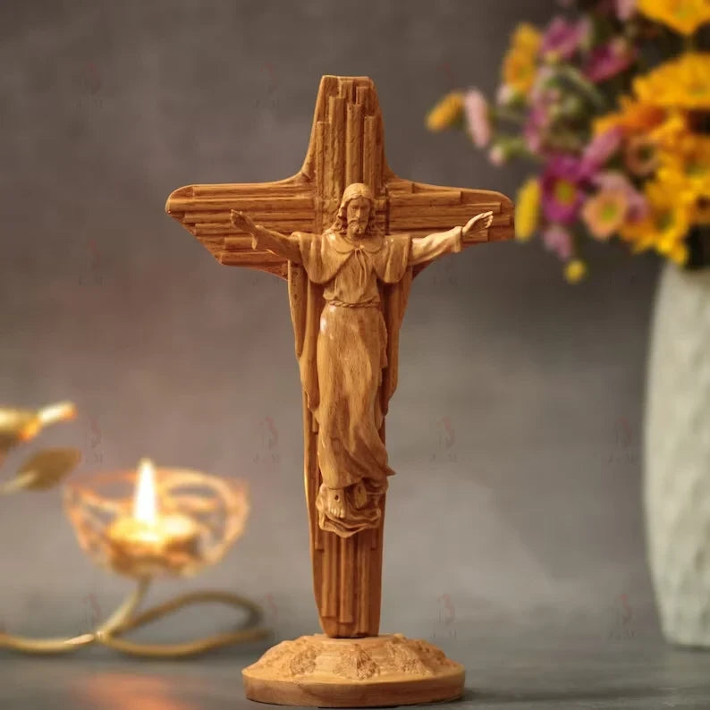 Resurrection of Jesus Christ Wooden Wall Hangings, Prayer Altar Catholic , Religious Home Decor, Home Altar, Catholic Home Altar for family, Religious Catholic Statue, Housewarming Gift