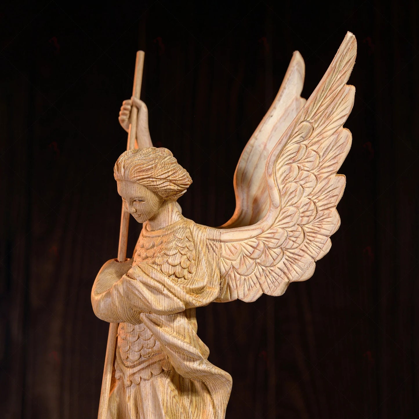 Saint Michael the Archangel Wooden Statue