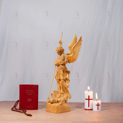 Saint Michael the Archangel Wooden Statue