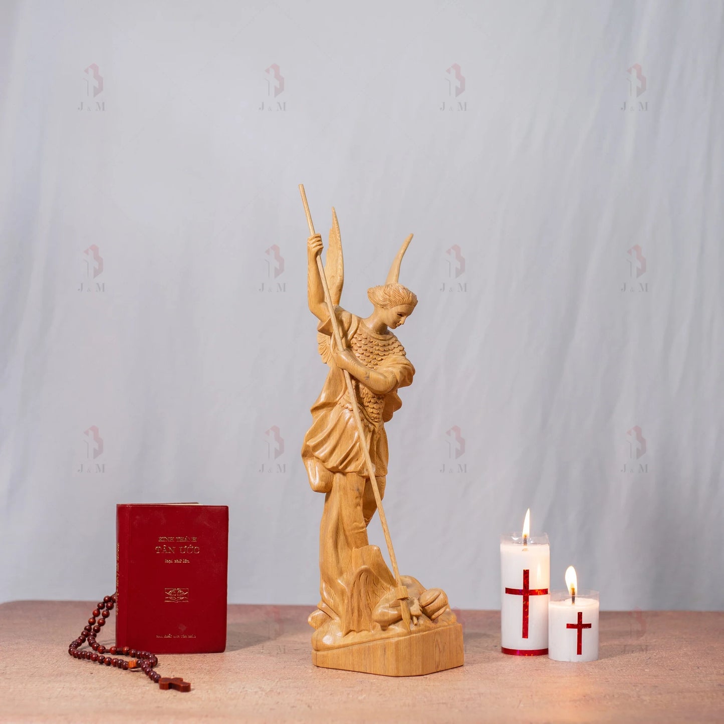 Saint Michael the Archangel Wooden Statue