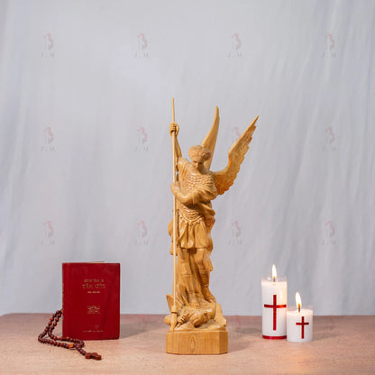 Saint Michael the Archangel Wooden Statue