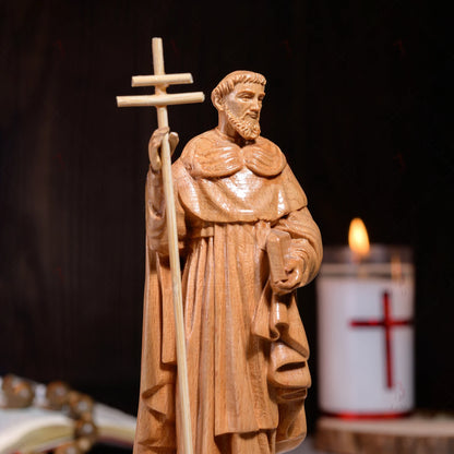 Saint Dominic Statue Wood Carving 5.9inches