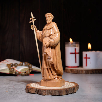 Saint Dominic Statue Wood Carving 5.9inches