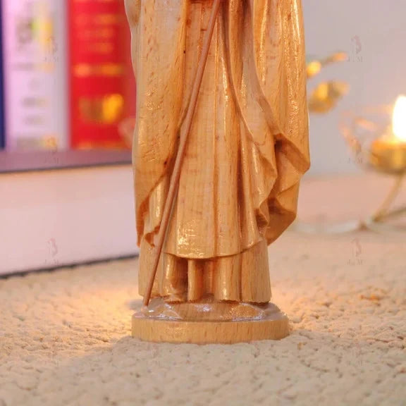 Pope Saint John Paul II Wooden Statue 7.9inches