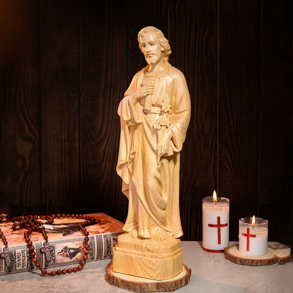 Saint Joseph the worker statue | Hand Carved | Multiple Sizes