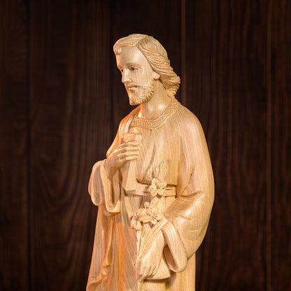 Saint Joseph the worker statue | Hand Carved | Multiple Sizes