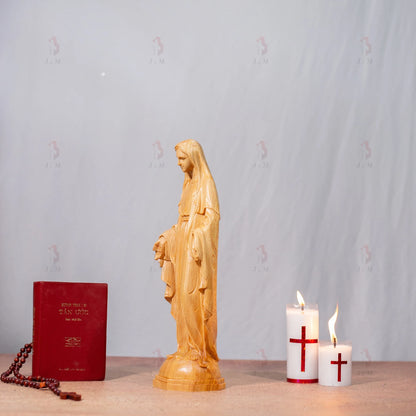 The Blessed Virgin Mary Statue Sculpture, Our Blessed Virgin Mary | Hand Carved | Multiple Sizes