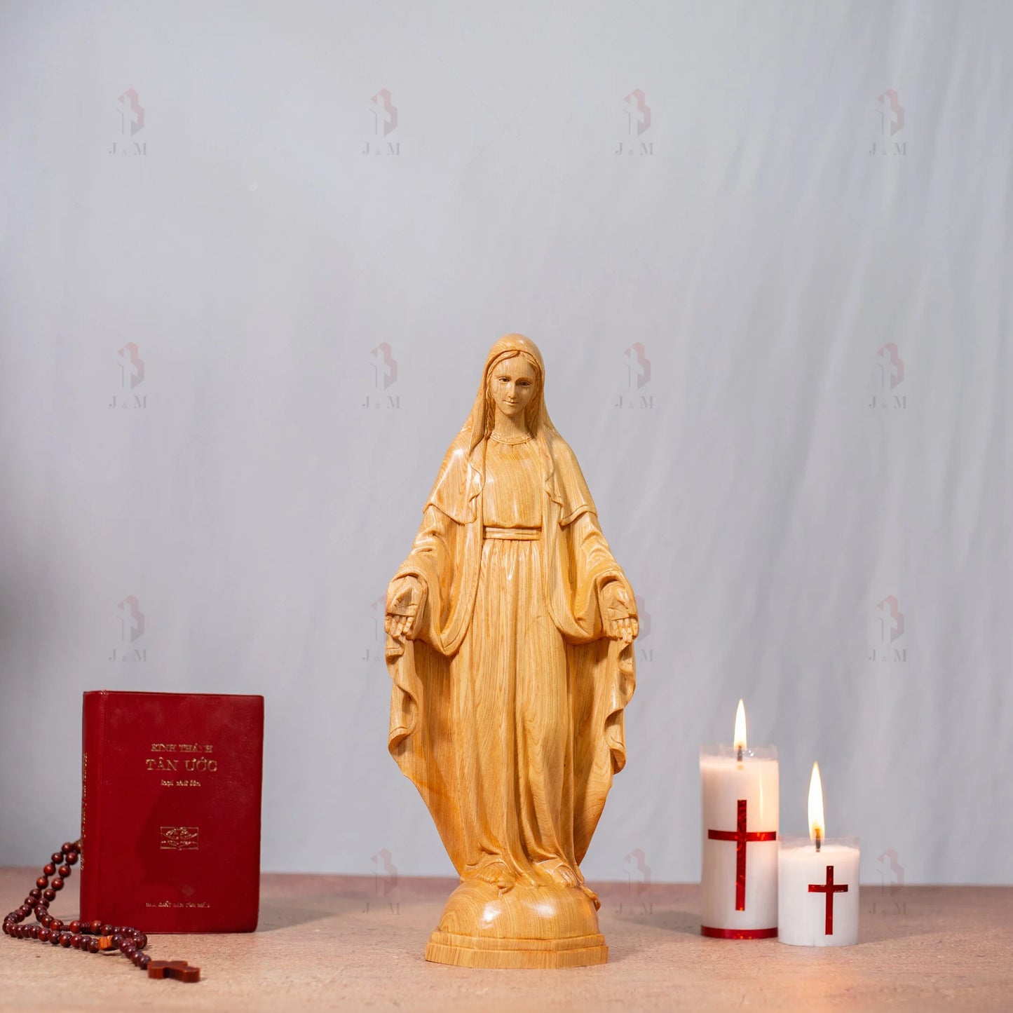 The Blessed Virgin Mary Statue Sculpture, Our Blessed Virgin Mary | Hand Carved | Multiple Sizes