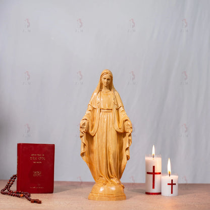 The Blessed Virgin Mary Statue Sculpture, Our Blessed Virgin Mary | Hand Carved | Multiple Sizes