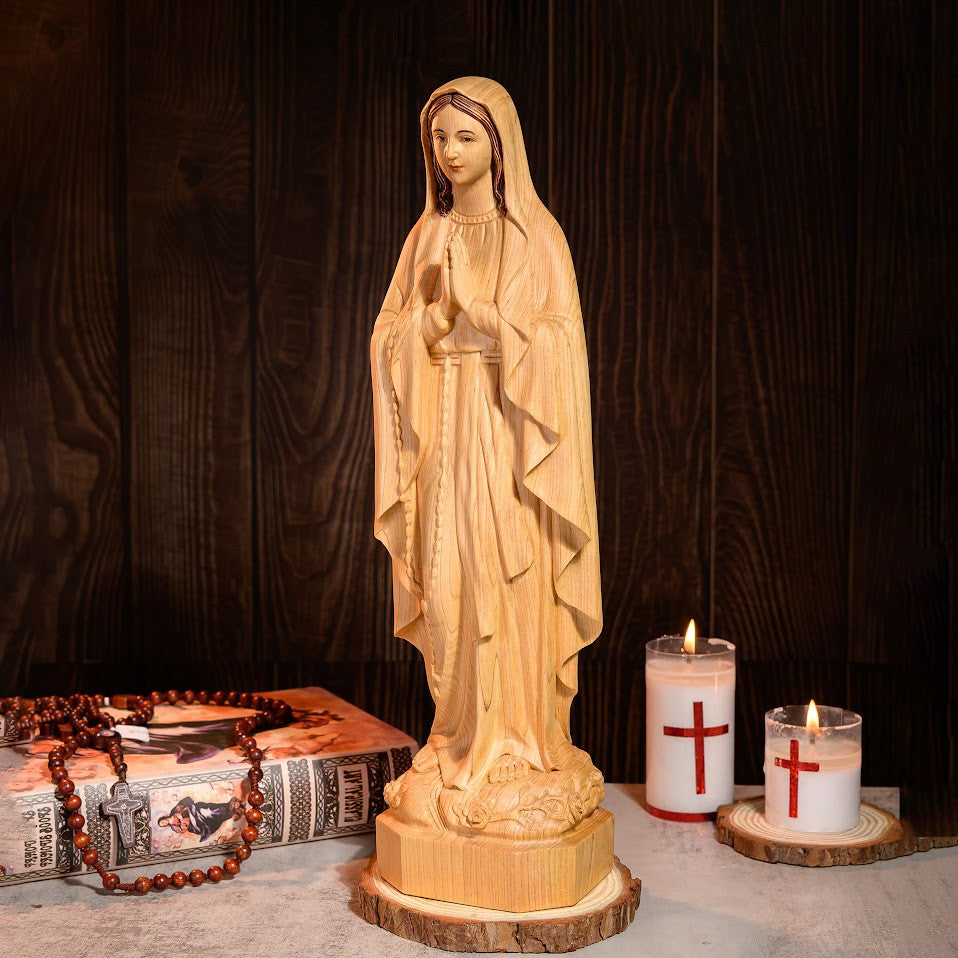 Virgin Mary statue Statue | Hand Carved | Multiple Sizes