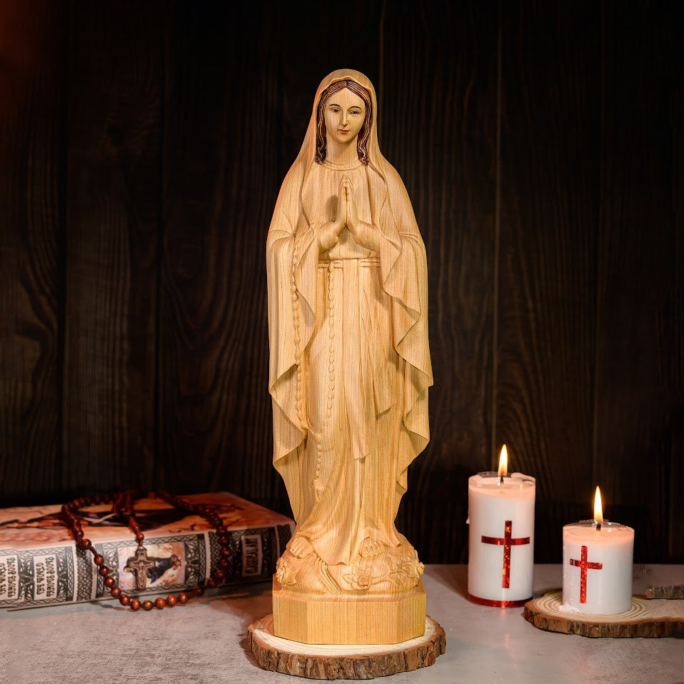 Virgin Mary statue Statue | Hand Carved | Multiple Sizes