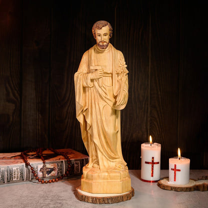 St. Joseph the Worker Statue | Hand Carved | Multiple Sizes