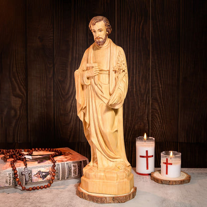 St. Joseph the Worker Statue | Hand Carved | Multiple Sizes