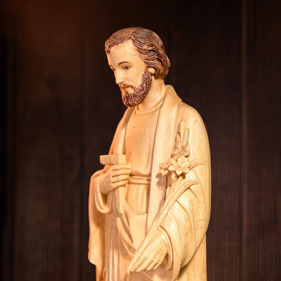 St. Joseph the Worker Statue | Hand Carved | Multiple Sizes