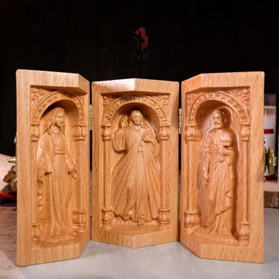 Altar Wood Carving, Wood Carving catholic icons, Wooden Religious Gifts, Best Friend Gift,Fathers Day Gift, Thank You Gift Ideas