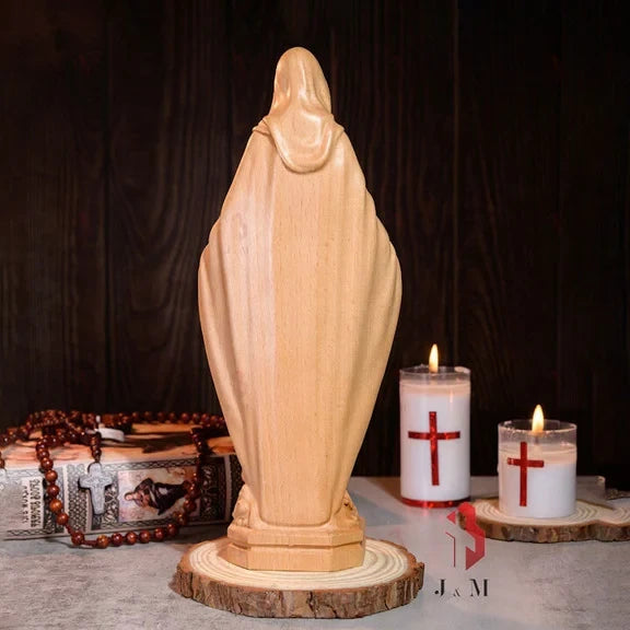 Our Lady of Grace Blessed Virgin, Mother Mary, Wooden Catholic Religious Gifts, Housewarming Gift, Home Decor, Mom Christmas gift