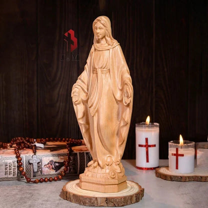 Our Lady of Grace Blessed Virgin, Mother Mary, Wooden Catholic Religious Gifts, Housewarming Gift, Home Decor, Mom Christmas gift