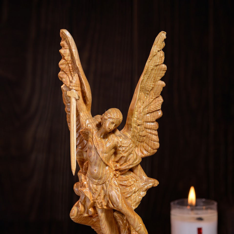 Wooden Statue of Archangel Michael