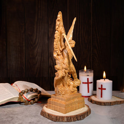 Wooden Statue of Archangel Michael