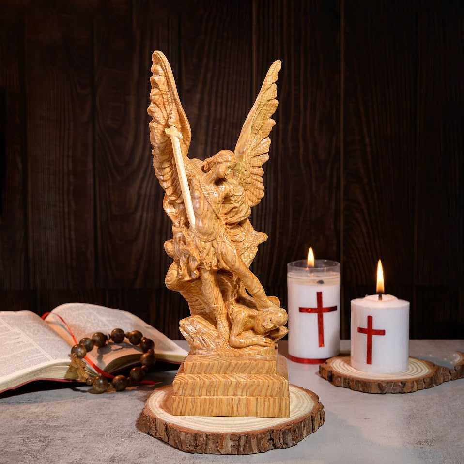 Wooden Statue of Archangel Michael