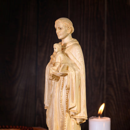 St. Anthony Wooden Statue | Saint Anthony Catholic Icon Wooden Statue | Saint Anthony of Padua Figurine