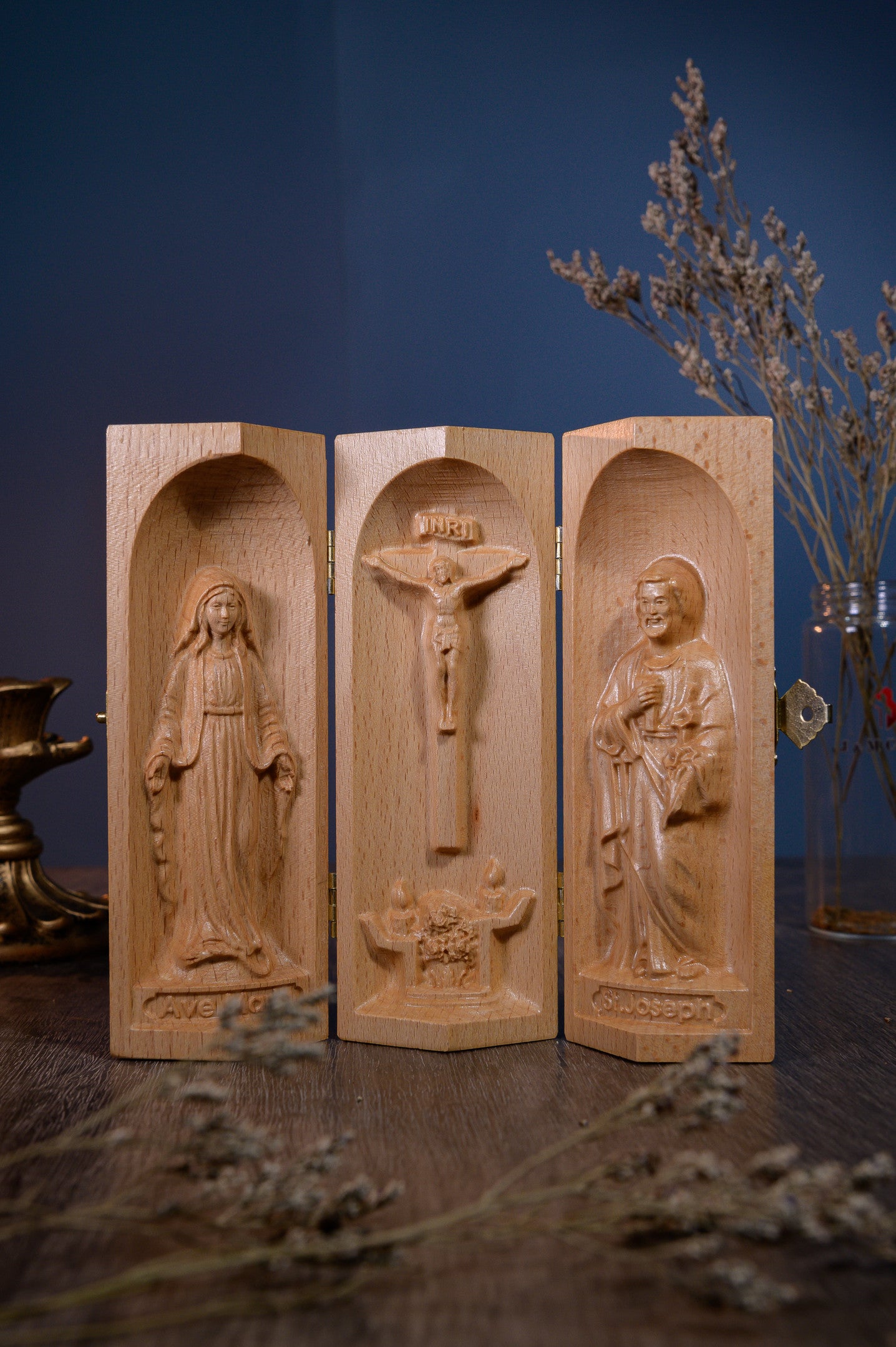 Mini Wooden Catholic Altar