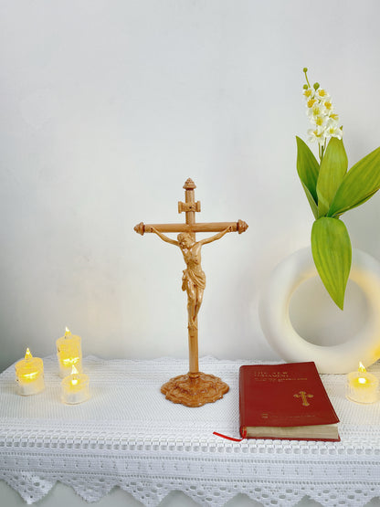 Beech Wood Crucifix – A Symbol of Faith from J&M Catholic
