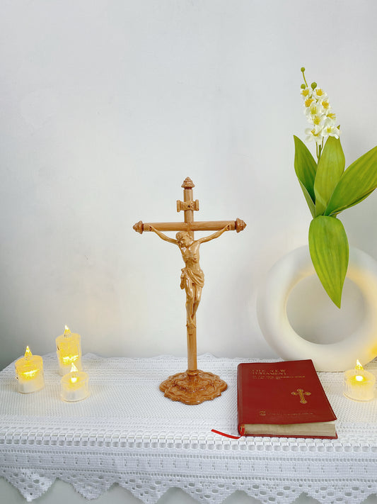 Beech Wood Crucifix – A Symbol of Faith from J&M Catholic