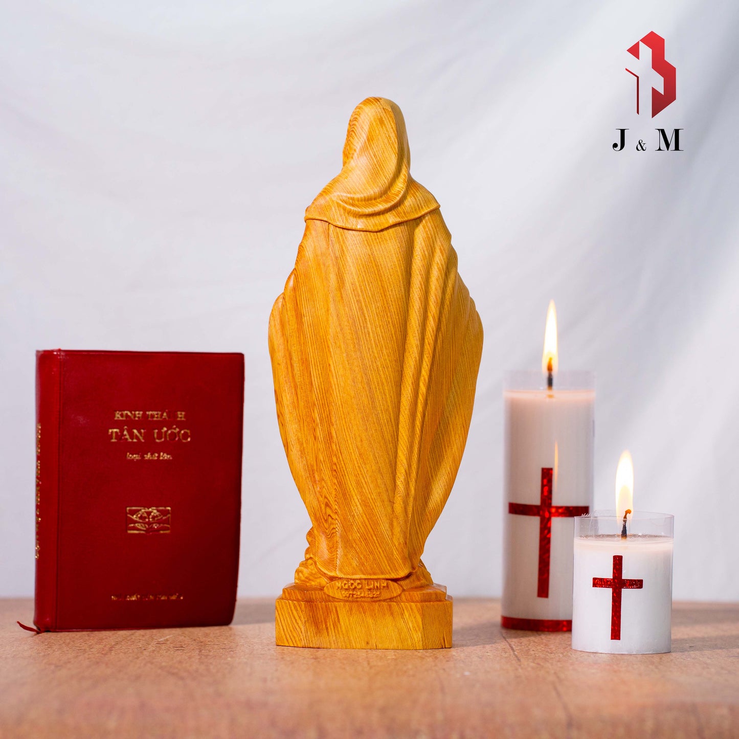 The wooden statue of Our Lady of Grace, Mary Statue mini 5.9in / 7.9in/ 11.8in