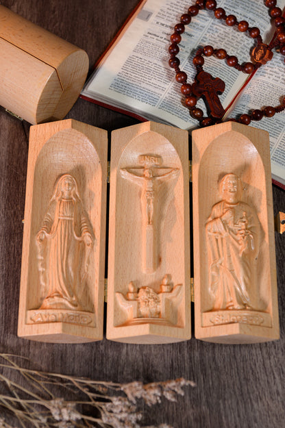 Mini Wooden Catholic Altar