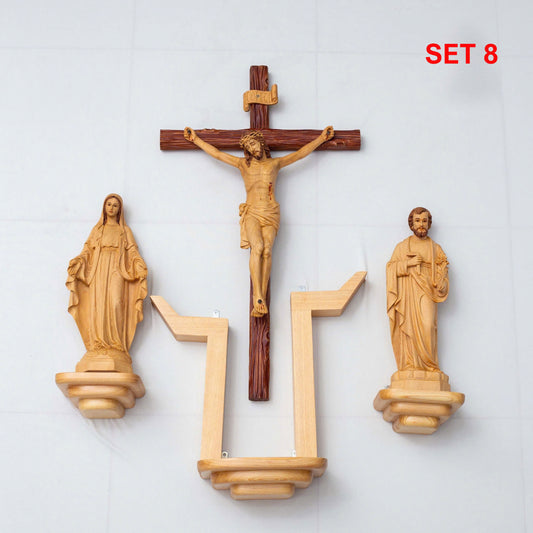 SET 8 - Beautiful Catholic Altars, Home Altar Ideas, Home Altar Basics, Hand carved sculpture